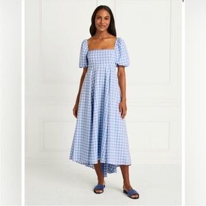 ISO Hill House Home Matilda Dress Sky Blue Gingham XS